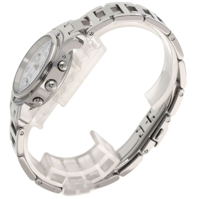 Hermes Clipper Chrono Watch SS