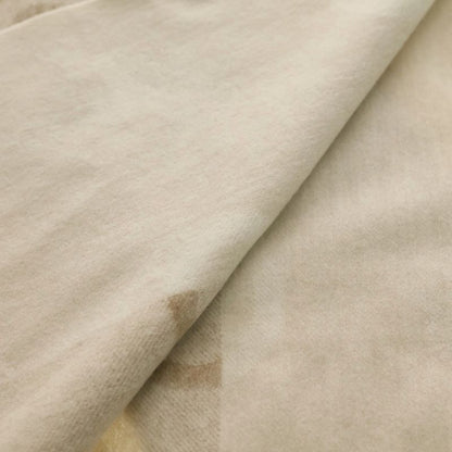Celine Fringe Scarf Shawl Beige Wool & Cashmere