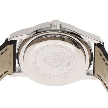 Gucci Round Face Watch SS Leather