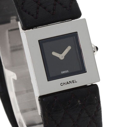 Chanel Quilted Watch SS Leather