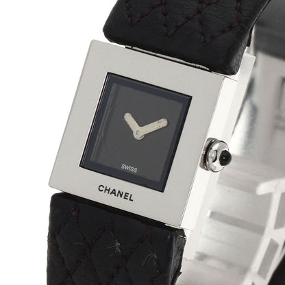 Chanel Quilted Watch SS Leather