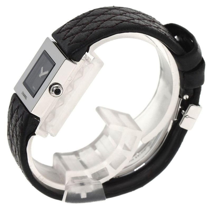 Chanel Quilted Watch SS Leather