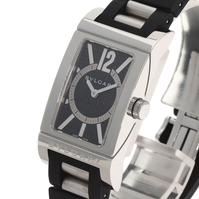 Bvlgari Rettangolo Watch SS Rubber