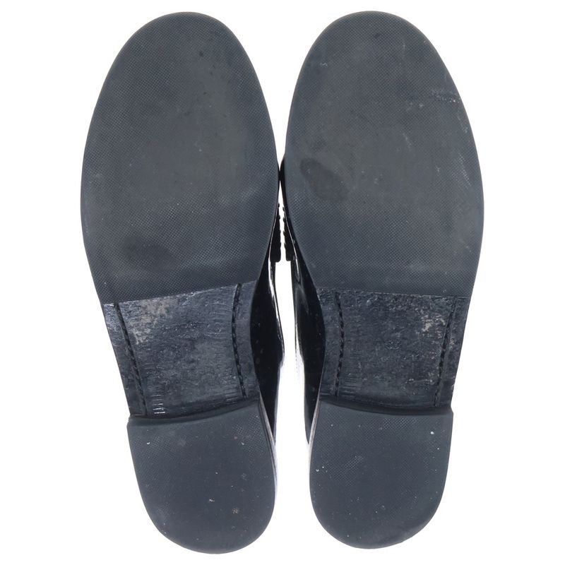 Saint Laurent Paris le Loafer Penny Slippers Patent le Shoes Black White