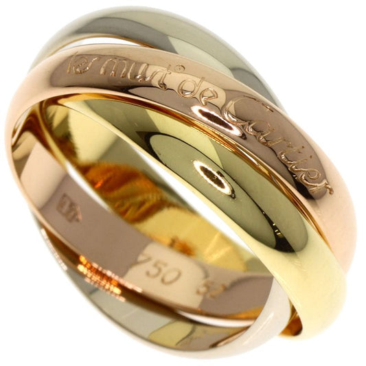Cartier Trinity 52 Ring 18k Yellow Gold 18k Pink White