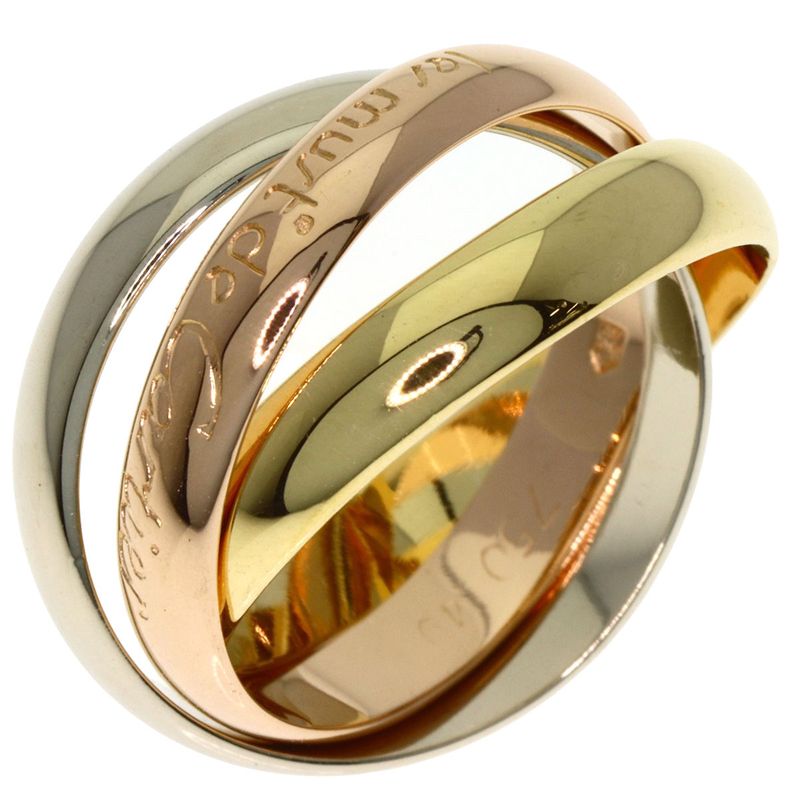 Cartier Trinity 49 Ring 18k Yellow Gold 18k Pink White