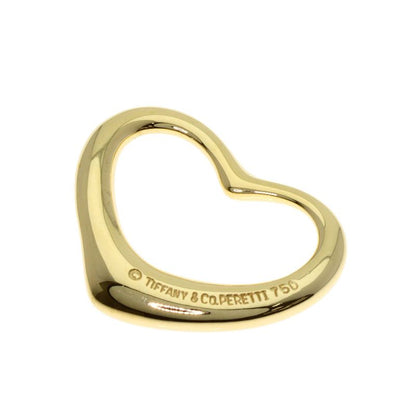 Tiffany & Co Open Heart Pendant Top 18k Yellow Gold