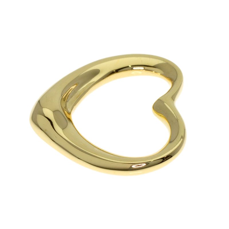 Tiffany & Co Open Heart Pendant Top 18k Yellow Gold