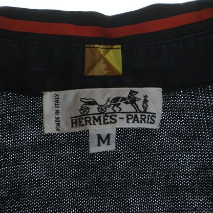 Hermes Key Pattern Print Knit Cut Replacement Long Sleeve Shirt Black Sweater