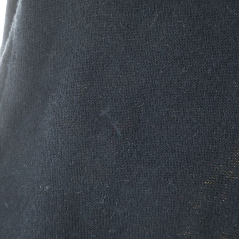 Hermes Key Pattern Print Knit Cut Replacement Long Sleeve Shirt Black Sweater