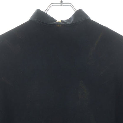 Hermes Key Pattern Print Knit Cut Replacement Long Sleeve Shirt Black Sweater