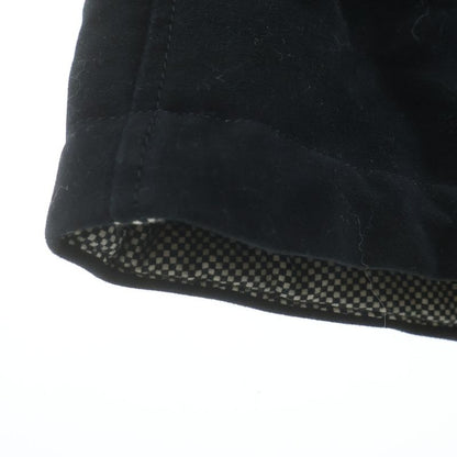 Louis Vuitton Logo Embroidery Wool Hooded Zip Up Jacket Coat Black