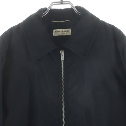 Saint Laurent Paris Zip Up Bomber Jacket Black
