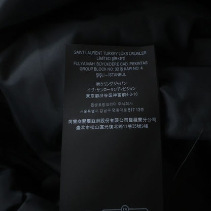 Saint Laurent Paris Zip Up Bomber Jacket Black