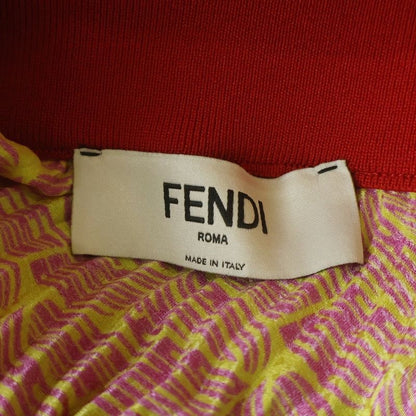 Fendi Waist Rib Pleated Long Skirt Multi