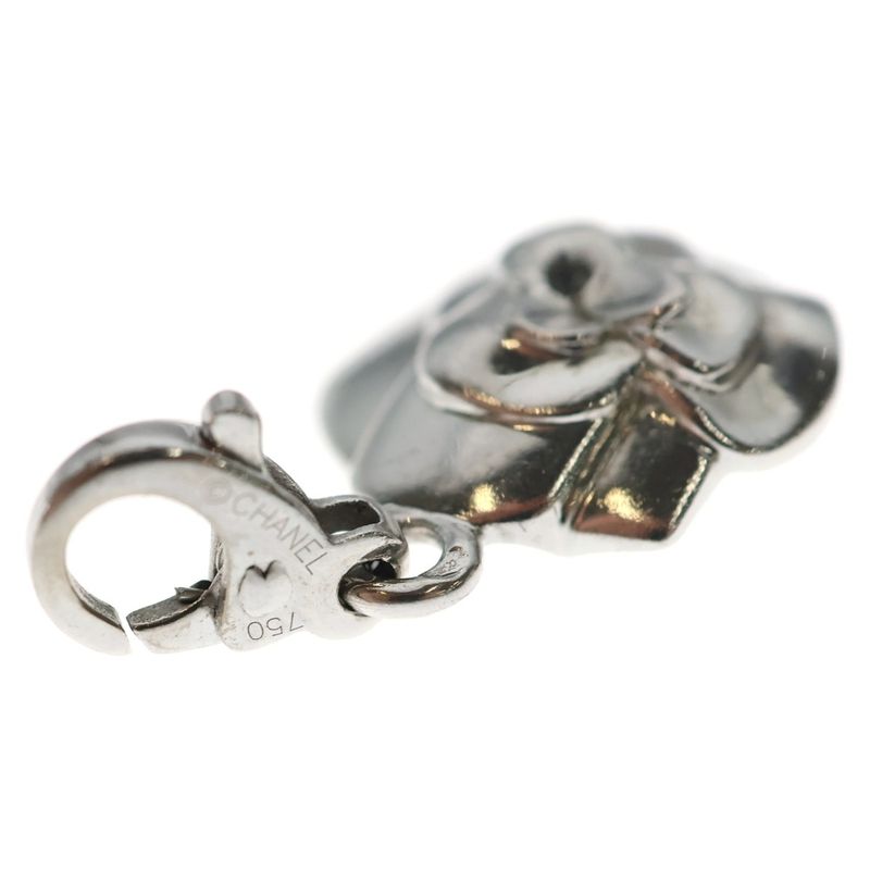 Chanel Camellia Necklace 18k WG White Gold Pendant