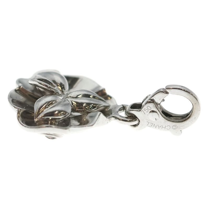 Chanel Camellia Necklace 18k WG White Gold Pendant