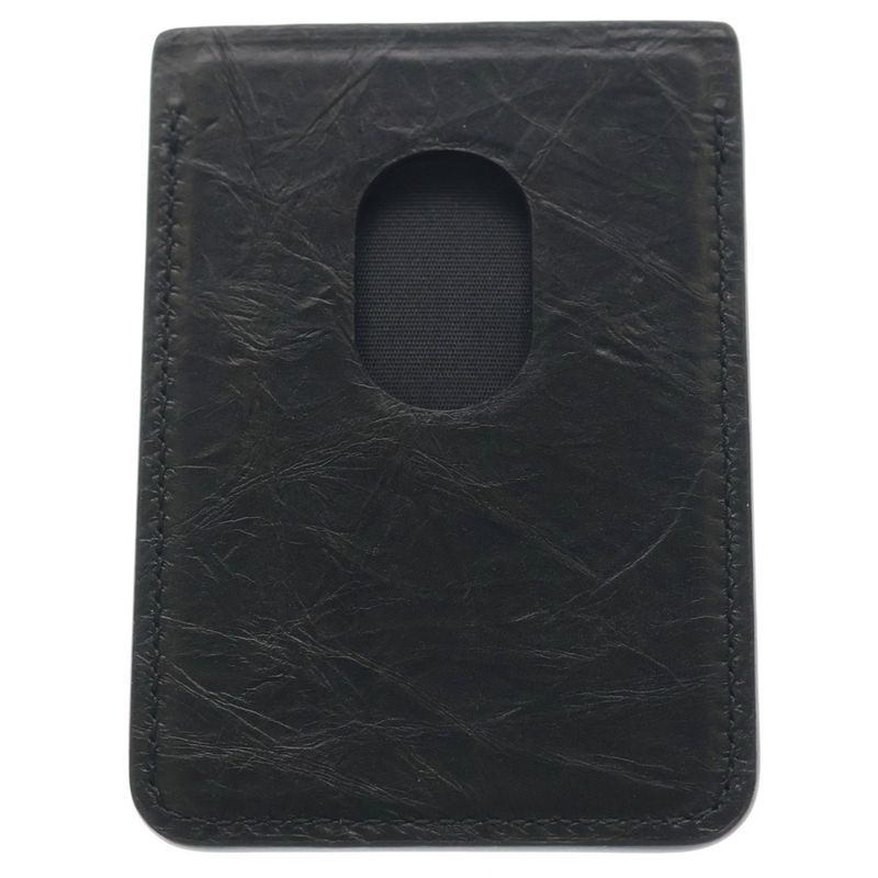 Balenciaga Quilted Magnetic Card Case Black