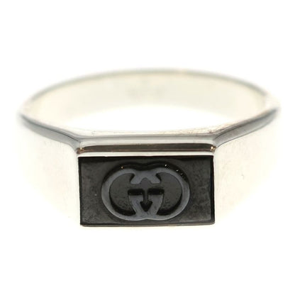 Gucci Interlocking Signet Ring Silver