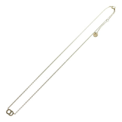 Dior Clair D Lune Line Stone Chain Necklace Gold
