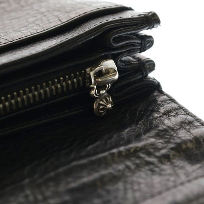 Chrome Hearts Judy Cross Ball Button Leather Wallet Black