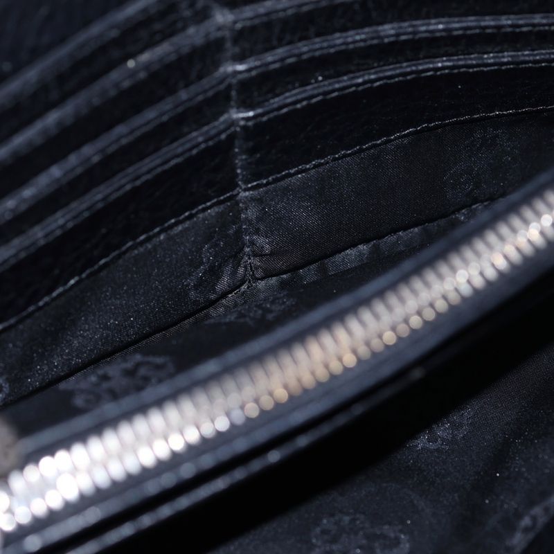 Chrome Hearts Judy Cross Ball Button Leather Wallet Black