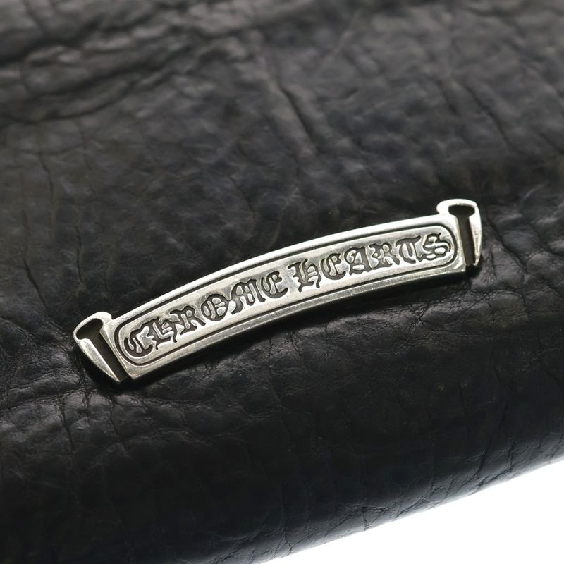 Chrome Hearts Judy Cross Ball Button Leather Wallet Black