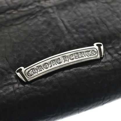 Chrome Hearts Judy Cross Ball Button Leather Wallet Black