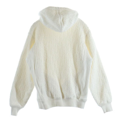 Dior All Over Pattern Auburn Jacquard Pullover Hoodie Sweatshirt White