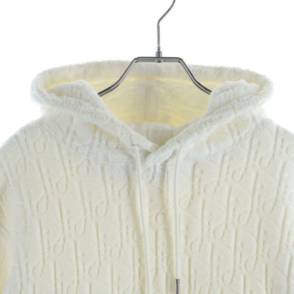 Dior All Over Pattern Auburn Jacquard Pullover Hoodie Sweatshirt White