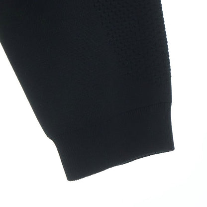 Moncler Knit Cut Replacement Hooded Zip Up Jacket Black