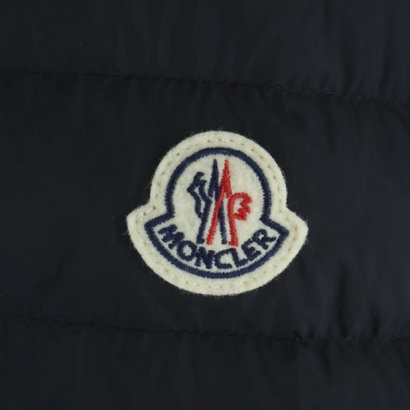 Moncler Knit Cut Replacement Hooded Zip Up Jacket Black