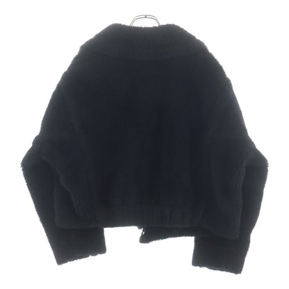 Max Mara Boa Teddy Bear Cropped Coat Black