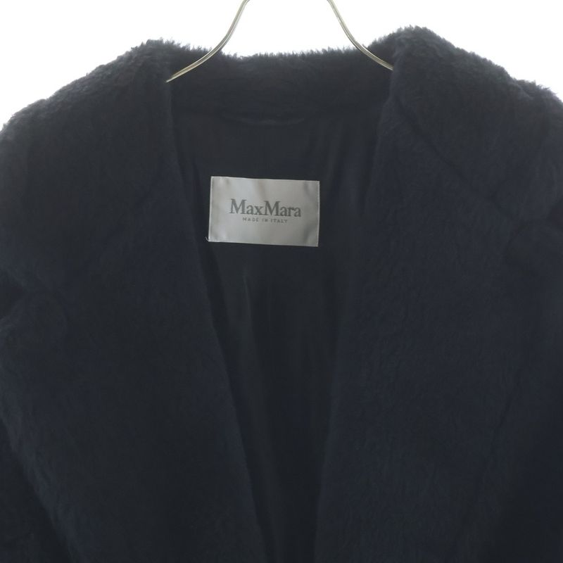 Max Mara Boa Teddy Bear Cropped Coat Black