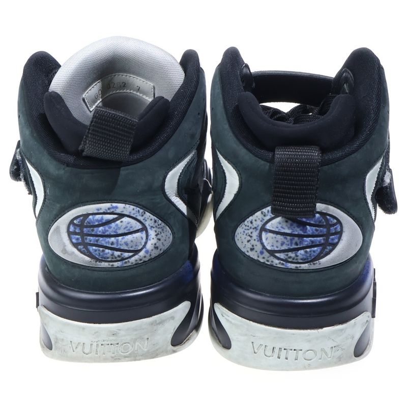 Louis Vuitton LV Treille Fabric High Cut Sneakers Black White