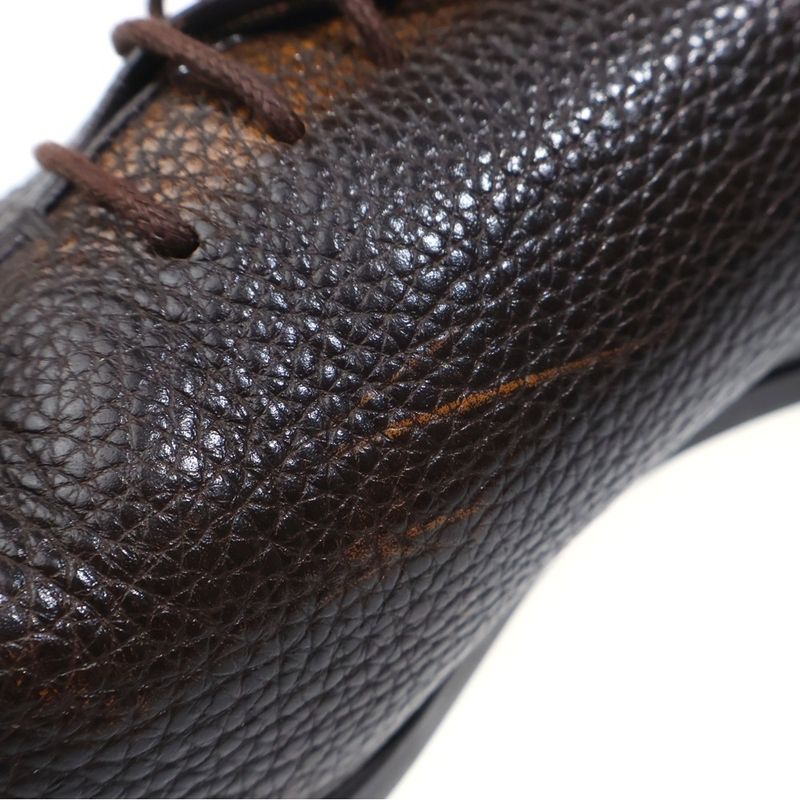 Gucci Leather Lace Up Dress Shoes Brown
