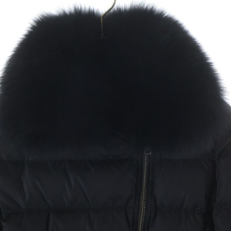 Prada Blue Riders Down Jacket Triangle Logo Nylon Black