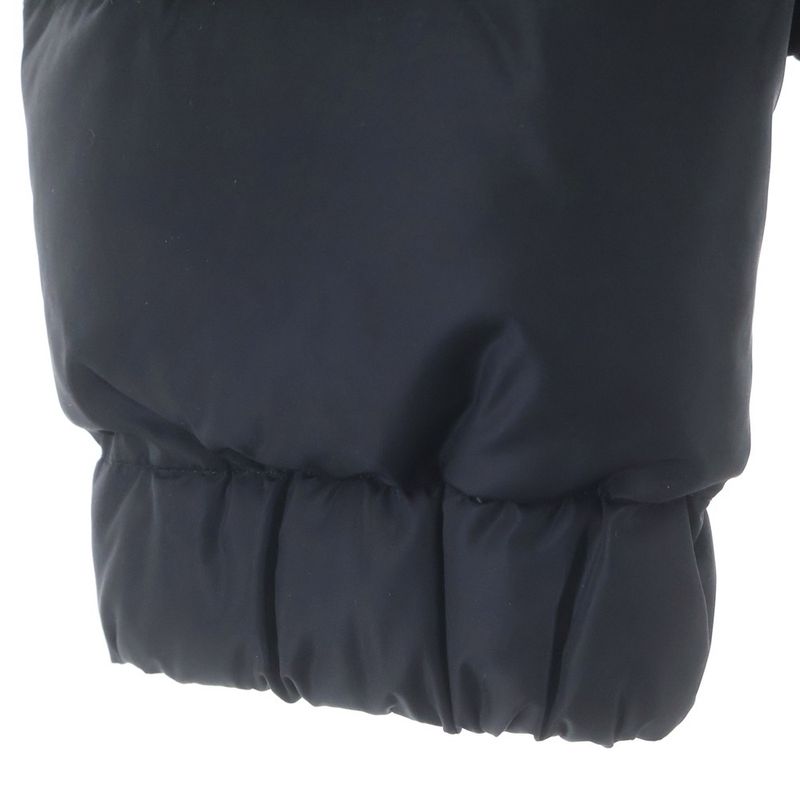 Prada Blue Riders Down Jacket Triangle Logo Nylon Black
