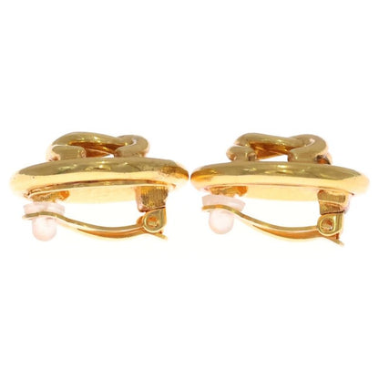 Chanel Vintage CC Logo Circle Earrings Gold