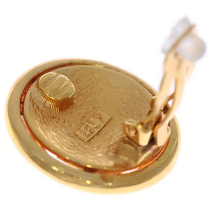 Chanel Vintage CC Logo Circle Earrings Gold