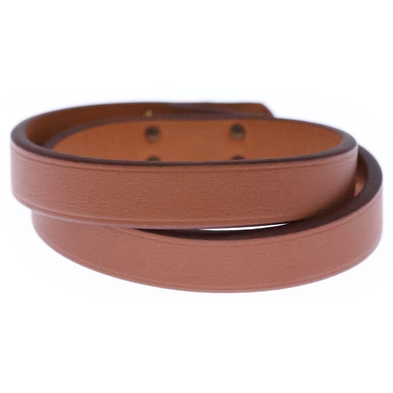 Hermes Mini Kelly Double Tour Leather Bracelet Brown