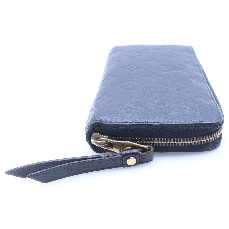 Louis Vuitton Empreinte Zippy Wallet Black Noir Leather Gold