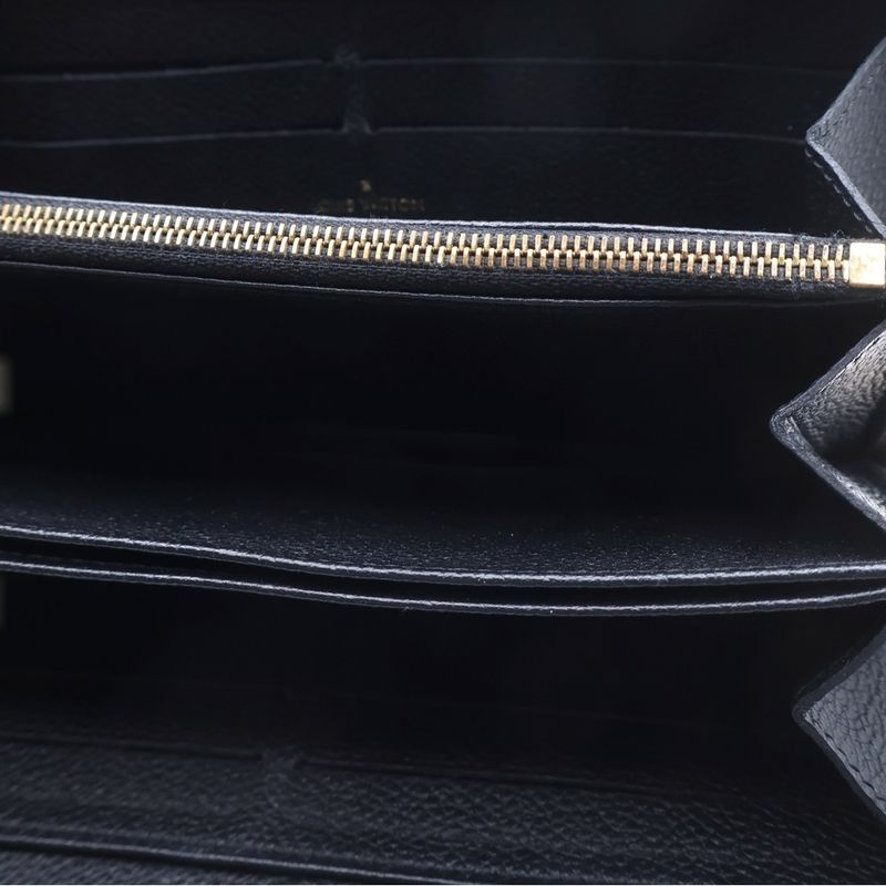Louis Vuitton Empreinte Zippy Wallet Black Noir Leather Gold