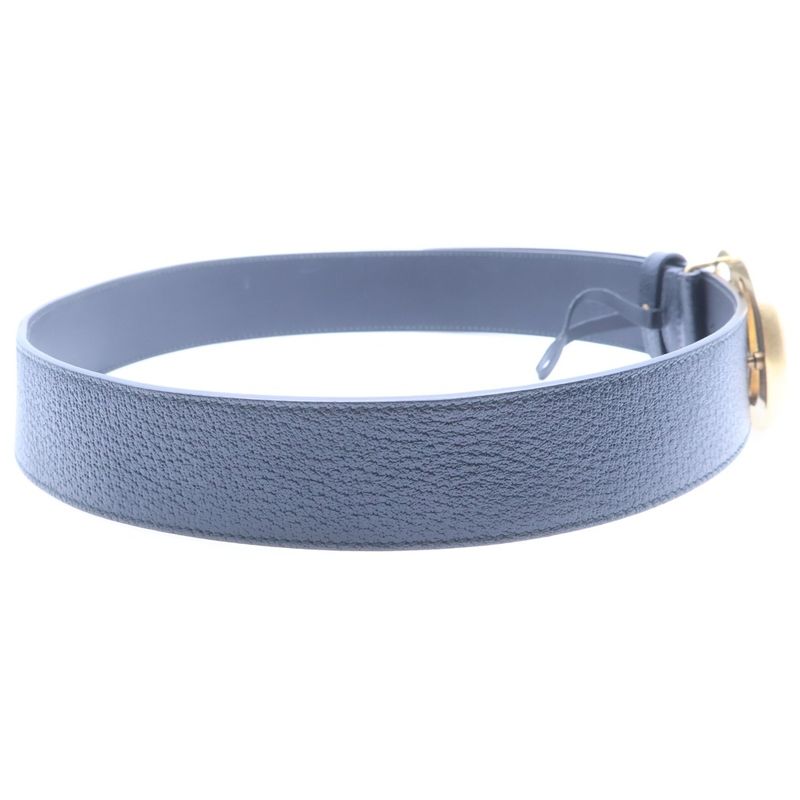 Gucci GG Marmont Leather Belt Black Gold