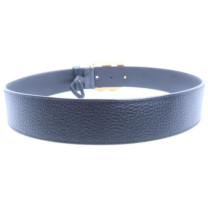 Gucci GG Marmont Leather Belt Black Gold