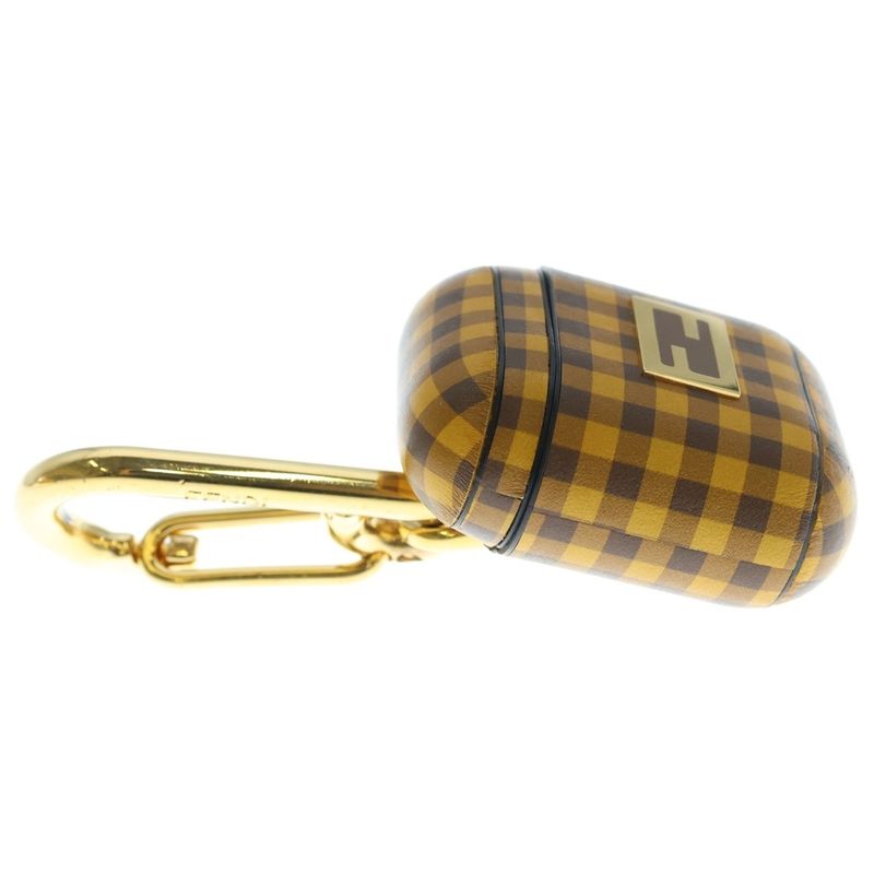 Fendi Gingham Check Airpods Case Yellow Hat