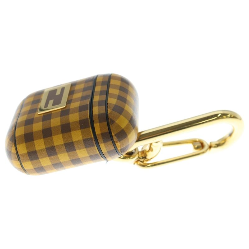 Fendi Gingham Check Airpods Case Yellow Hat