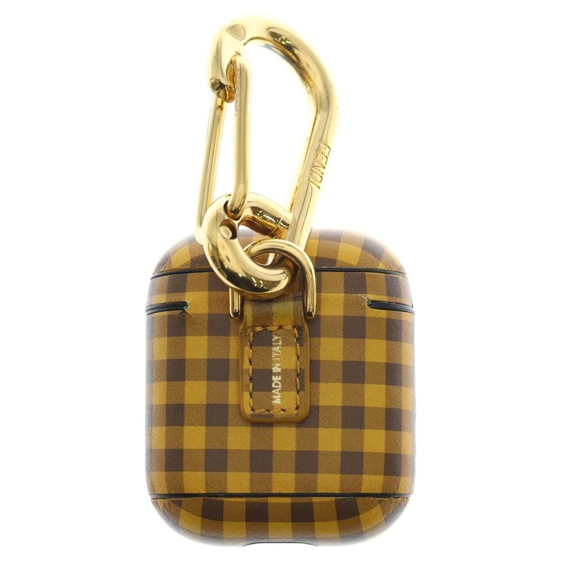 Fendi Gingham Check Airpods Case Yellow Hat