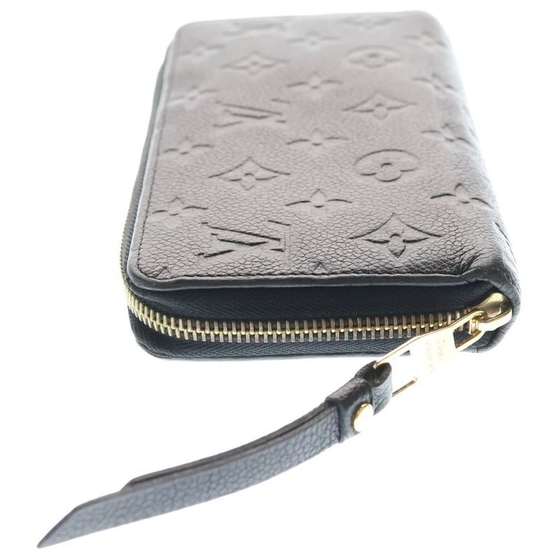 Louis Vuitton Monogram Empreinte Zippy Wallet Card Case Leather Gold