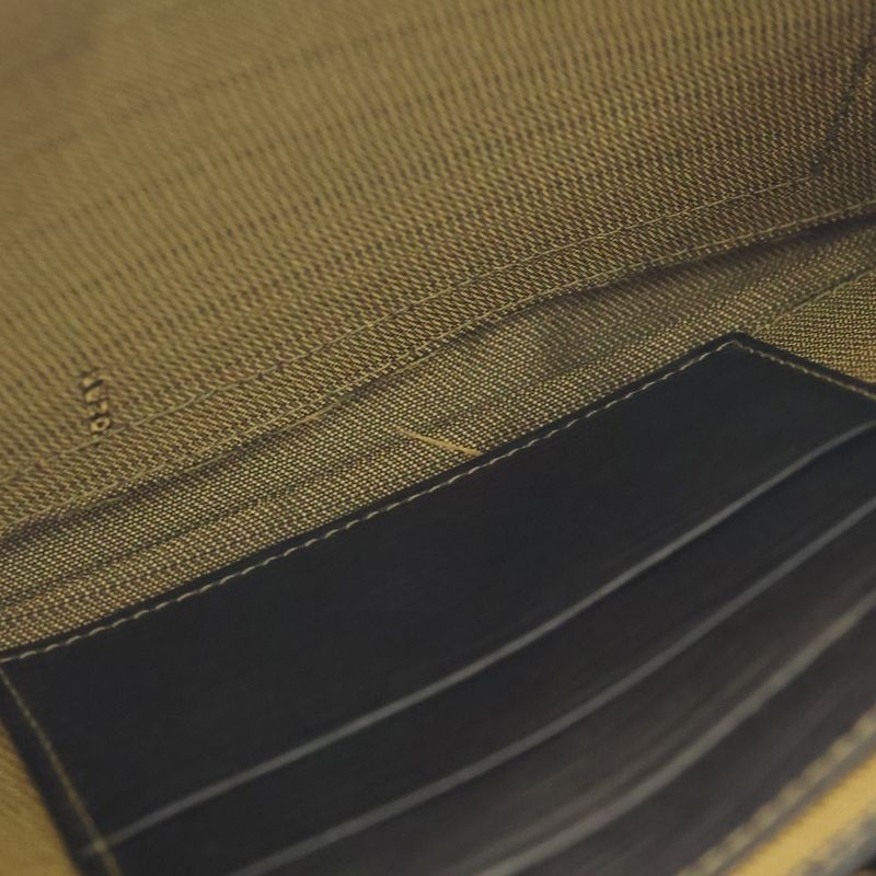 Fendi Zucca Shoulder Wallet Brown Canvas